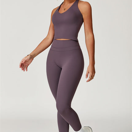 The Enigma Cross Back Vest Leggings 2-Piece Set