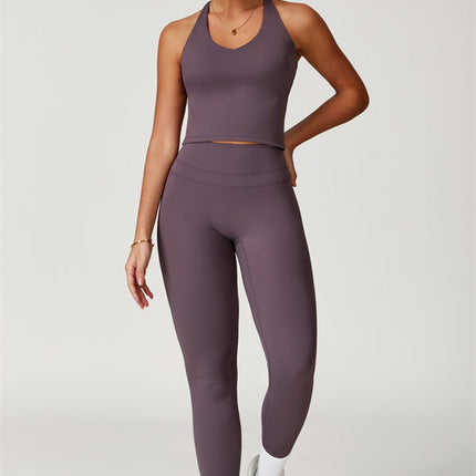 The Enigma Cross Back Vest Leggings 2-Piece Set