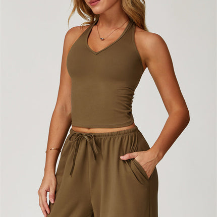 The Sprint Halter Tank Top Sweatpants 2-Piece Set