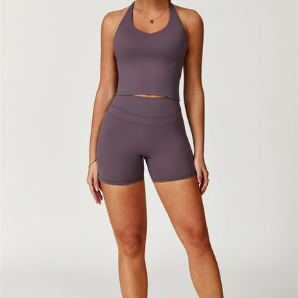 The Enigma Cross Back Vest Shorts 2-Piece Set