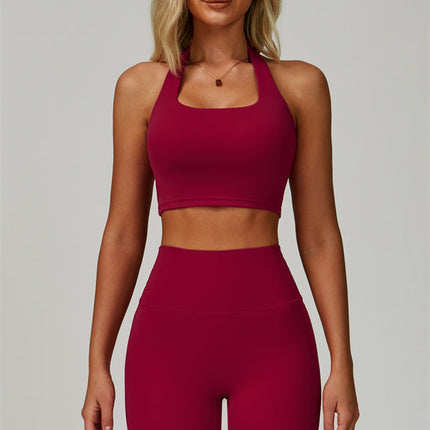 The Seraphine Halter Crop Top Leggings 2-Piece Set