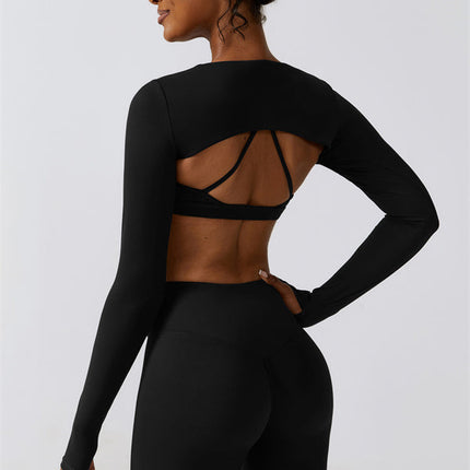 Juno Star Crop Top Sports Bra Leggings 3-Piece Set