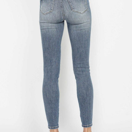 Judy Blue Full Size Tummy Control Contrast Wash Women Skinny Jeans