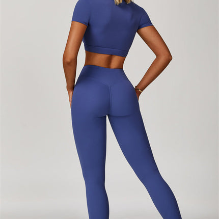 The Lavish Cut-out Crop Top Leggings 2-Piece Set