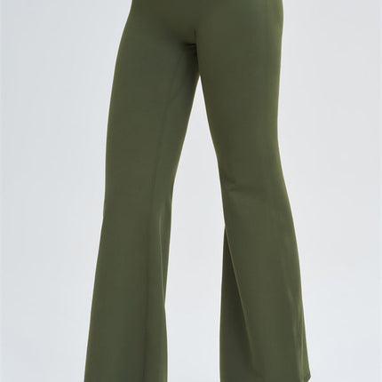 The Slate Cross Back Top Flared Leggings 2-Piece Set