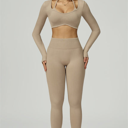 The Prime Long Sleeve Crop Top Leggings 2-Piece Set