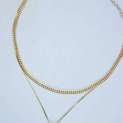MULTI LAYER CHECKER HEART CHARM  NECKLACE | 80N780