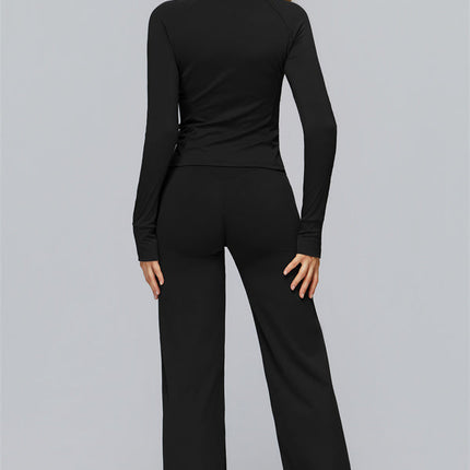 The FlexCore Pure Zip Jacket Flared Leggings 2-Piece Set
