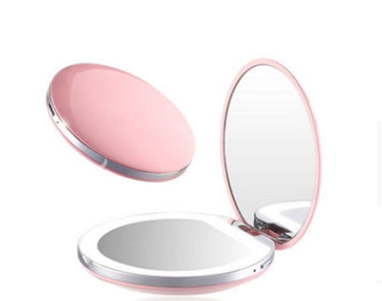 Cute Flip Cover Portable Rechargeable Makeup Mirror For Women