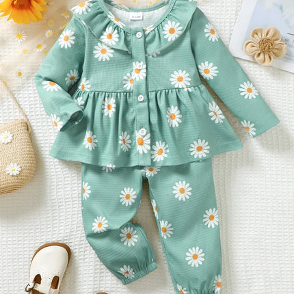 Children's Peplum Blouse and Pants Set