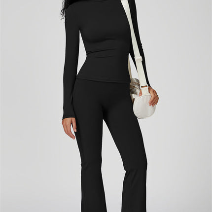 The Oasis Long Sleeve T-shirt Flared Leggings 2-Piece Set