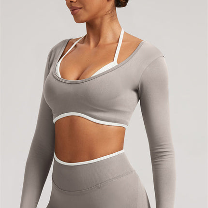 The Elevate New Long Sleeve Crop top Leggings 2-Piece Set