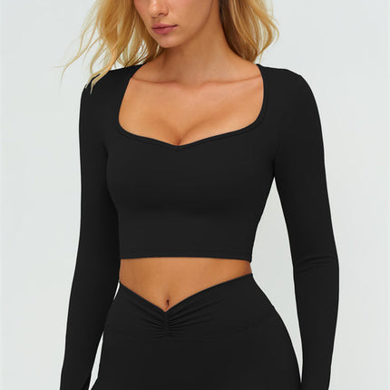 The Lushness Long Sleeve Crop top