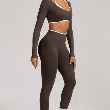 The Elevate Long Sleeve Crop top Leggings 2-Piece Set