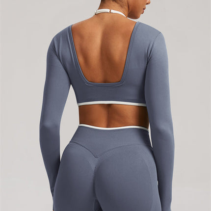 The Elevate New Long Sleeve Crop top Leggings 2-Piece Set