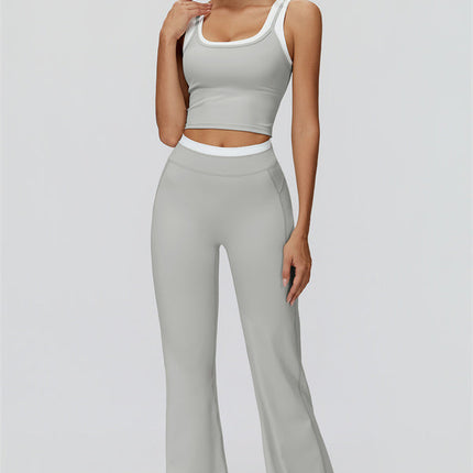 The Canyon Crop Tank Flared Leggings 2-Piece Set