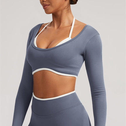 The Elevate New Long Sleeve Crop top Leggings 2-Piece Set