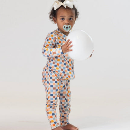 Checkered Bamboo Toddler Pajamas