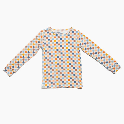 Checkered Bamboo Kids Pajamas