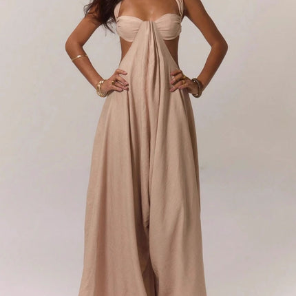 Neck Cutout Sweetheart Maxi Dress