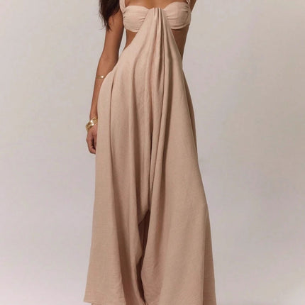 Neck Cutout Sweetheart Maxi Dress