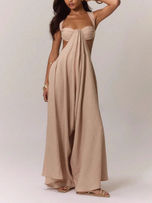 Neck Cutout Sweetheart Maxi Dress