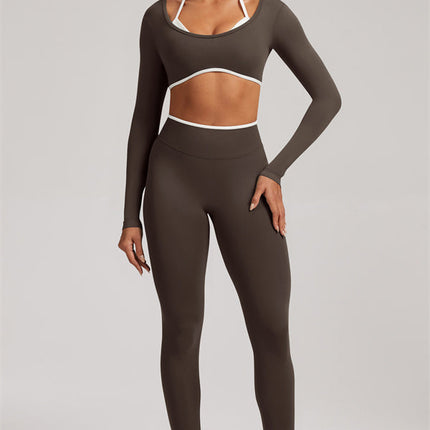 The Elevate Long Sleeve Crop top Leggings 2-Piece Set