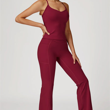 The Propel Crop Top Flared Leggings 2-Piece Set