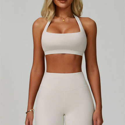 The Bold Halter Sports Bra Flared Leggings 2-Piece Set