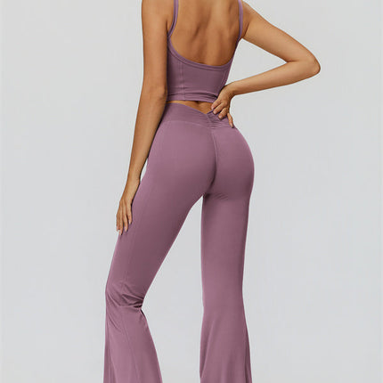 The Fyra Crop Tank Flared Leggings 2-Piece Set