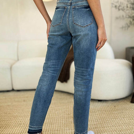 Judy Blue Full Size Mid Rise Rigid Magic Release Hem Women Jeans