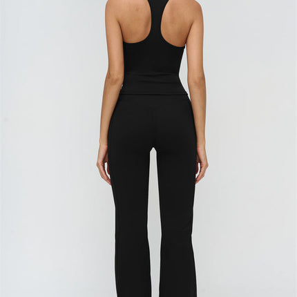 The BoldFit Crop Top Flared Leggings 2-Piece Set