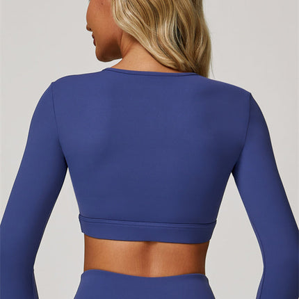 The Lavish Long Sleeve Cut-out Crop Top