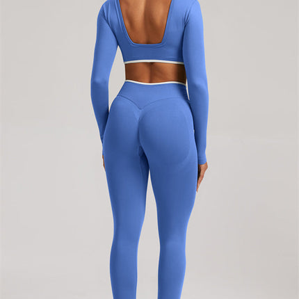The Elevate New Long Sleeve Crop top Leggings 2-Piece Set