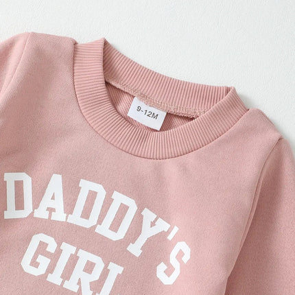 Children's Letter Graphic Sweatshirt and Pants Set