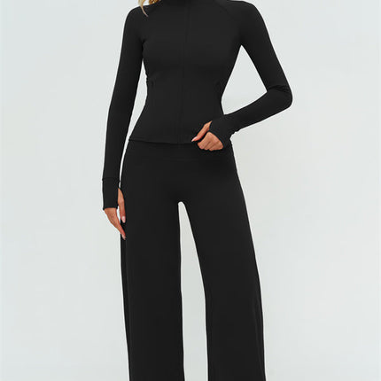 The Twirl Zip Jacket New Straight Leg Pants 2-Piece Set
