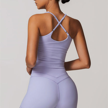 The Enigma Cross Back Vest Shorts 2-Piece Set