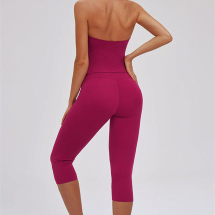 The Twirl Halter Tank Top Capri Leggings 2-Piece Set