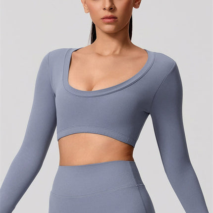 The Nestle Long Sleeve Crop Top Straight Leg Pants 2-Piece Set