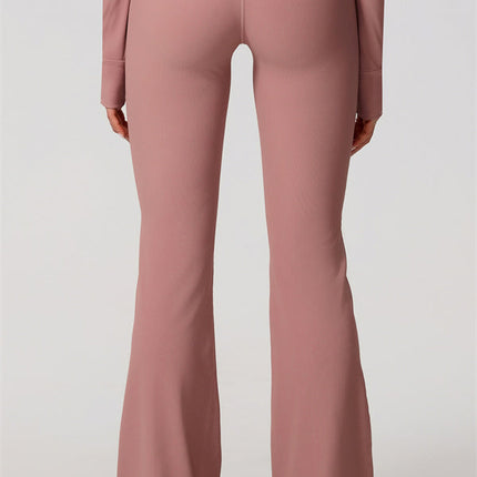 The Daze Zip Jacket Sports Bra Flared Leggings 3-Piece Set