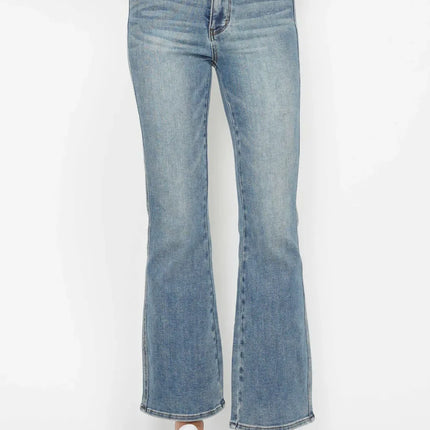 Judy Blue Full Size Tummy Control Back Embroidered Pocket Bootcut Women Jeans Plus Size