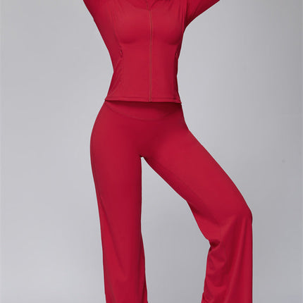 The FlexCore Pure Zip Jacket Flared Leggings 2-Piece Set