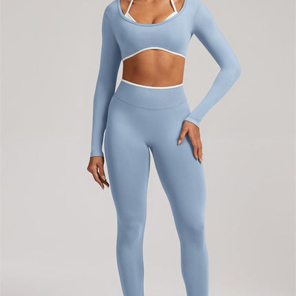 The Elevate Long Sleeve Crop top Leggings 2-Piece Set