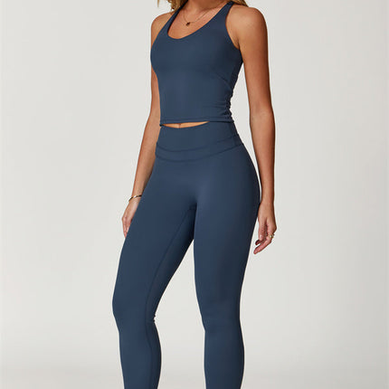 The Enigma Cross Back Vest Leggings 2-Piece Set