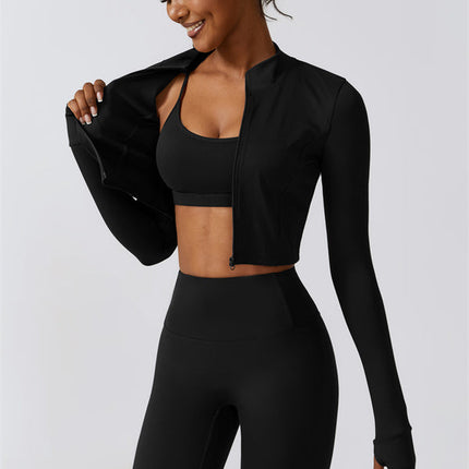 Juno Star Jacket Sports Bra Leggings 3-Piece Set