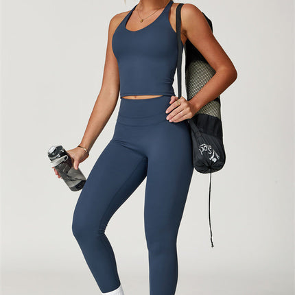The Enigma Cross Back Vest Leggings 2-Piece Set