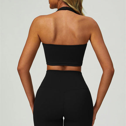 The Seraphine Halter Crop Top Leggings 2-Piece Set