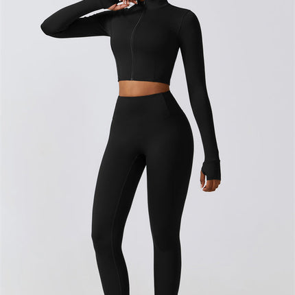Juno Star Jacket Sports Bra Leggings 3-Piece Set