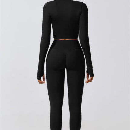 Juno Star Jacket Sports Bra Leggings 3-Piece Set