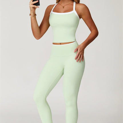 The Quest Cross Back Crop Top Leggings 2-Piece Set
